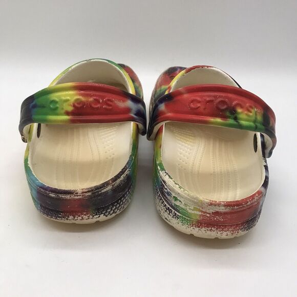 Crocs Tie-Dye Clogs Men's 5 - Women's 7 Bright Colored Slip On Comfort Shoes - Picture 4 of 9